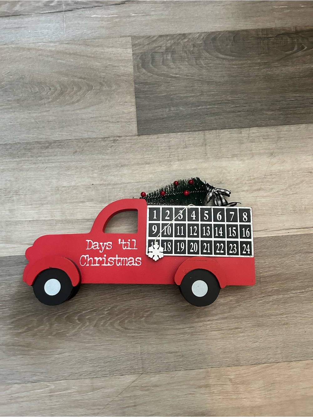Red Christmas Countdown Truck advent calendar